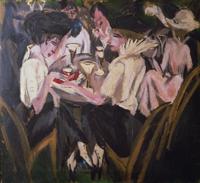 The Garden Cafe by Ernst Ludwig Kirchner